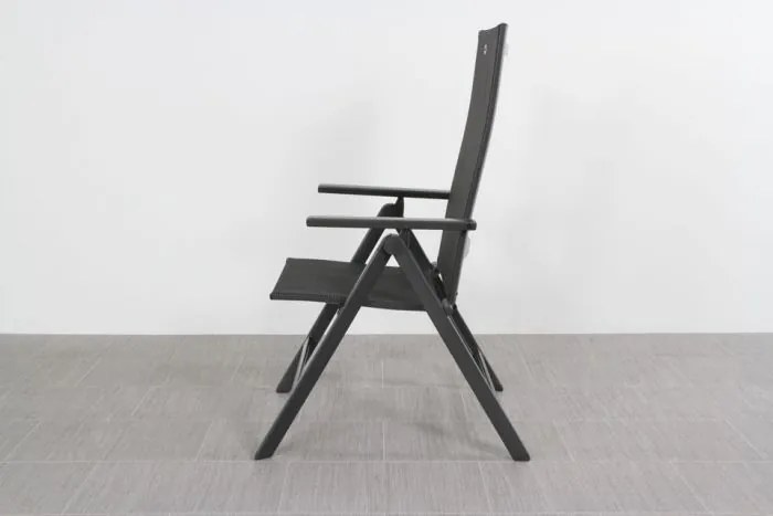 Hartman Napoli/Kings 4-persoons verstelbare tuinset 180x100 cm. - Antraciet