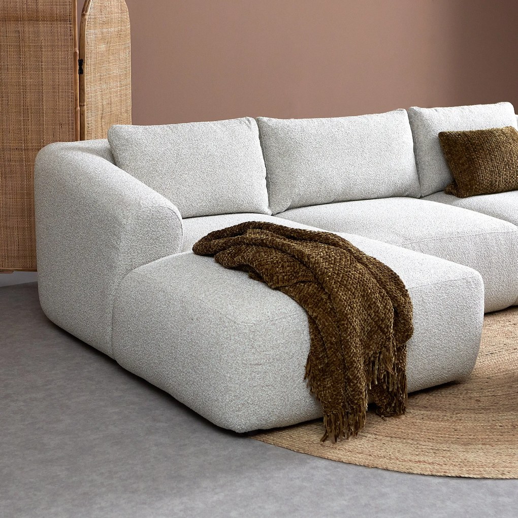Beige Designbank Hoek Links