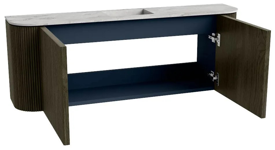 Mondiaz Joya DLux 115cm toiletmeubel ronding links/rechts shadow met wastafel faye midden zonder kraangat glace