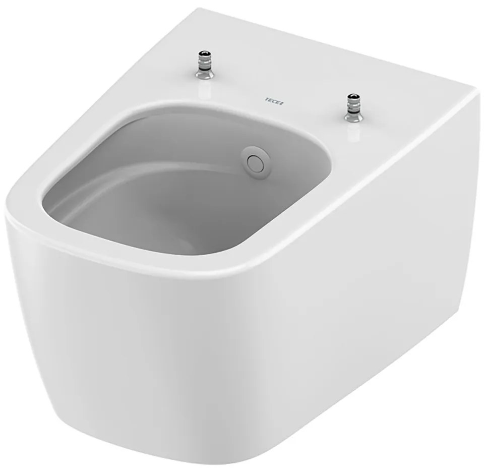 Sanigoods Aquara hangtoilet met zitting, bidetkraan en bidetsproeier wit glans