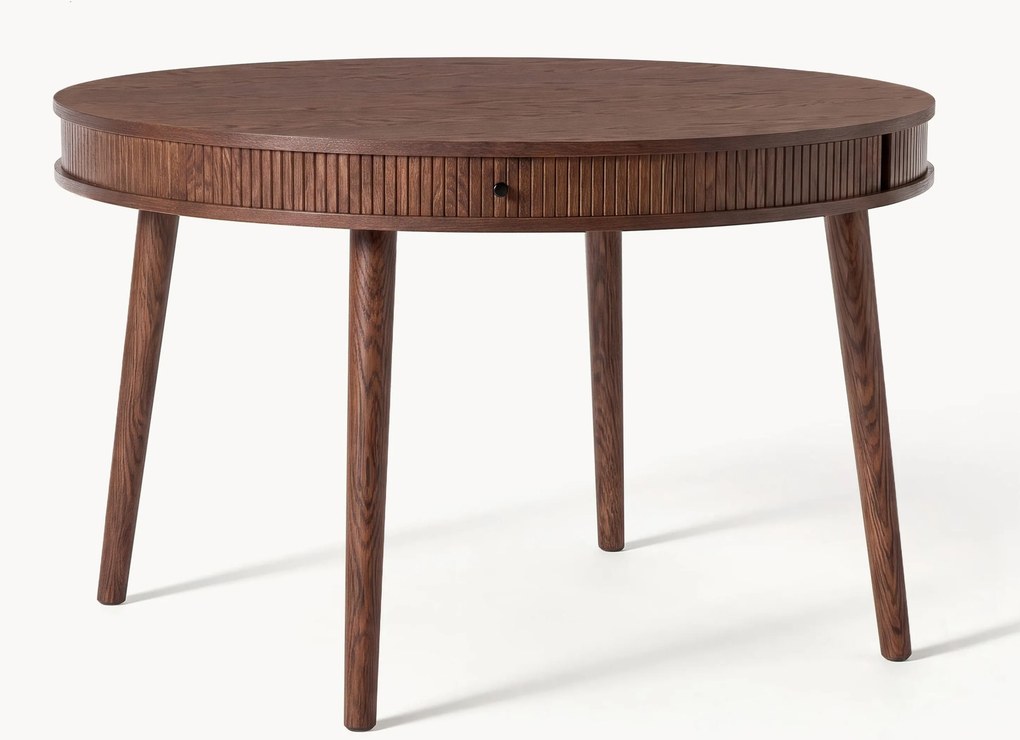 Ronde eettafel Calary met opbergruimte, in verschillende formaten