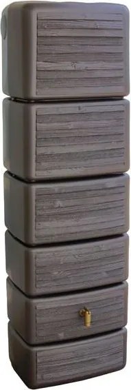 4Rain slim wood wood - Regenton muurmodel - 37x58x182cm - 300 liter