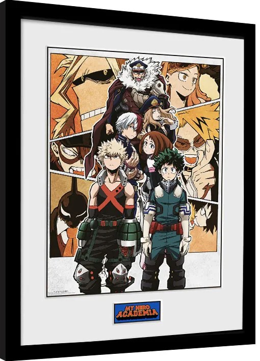Ingelijste poster My Hero Academia - Season 4 Key Art 1