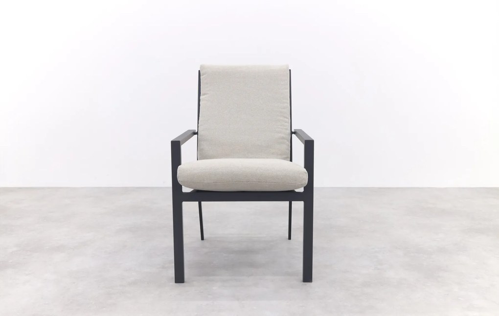 Sergio dining tuinstoel Carbon black/Desert Sand
