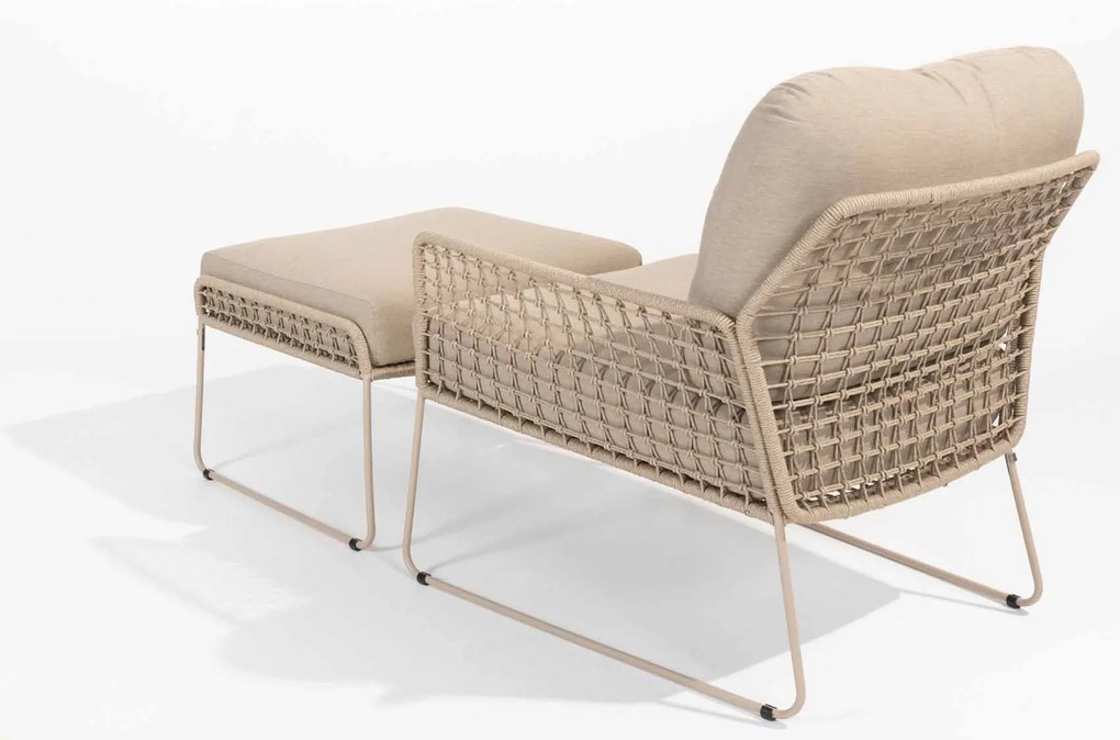 Taste by 4 Seasons Albano loungestoel latte  Loungestoel    taupe weerbestendig