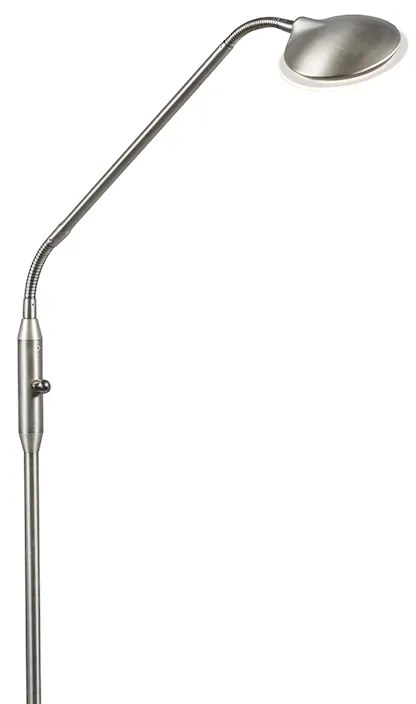 Moderne vloerlamp staal incl. LED - Eva