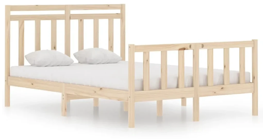 vidaXL Bedframe massief hout 135x190 cm 4FT6 Double