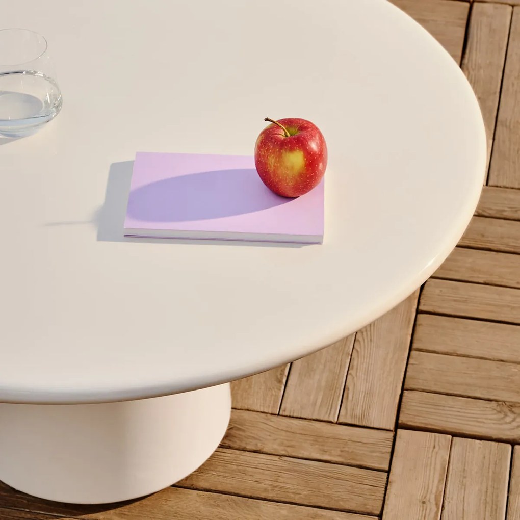 Kave Home Albanella Cement Salontafel Wit Glanzend 85 Cm - 85 X 85cm.