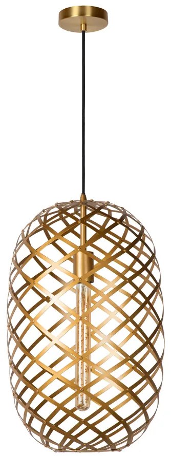 Lucide Wolfram hanglamp 32cm 1x E27 goud mat