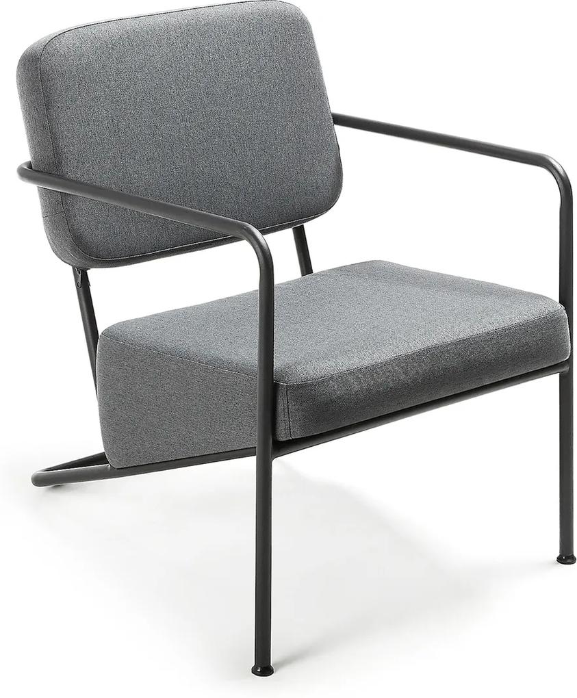 Kave Home Chrissy Armfauteuil Stof Donkergrijs