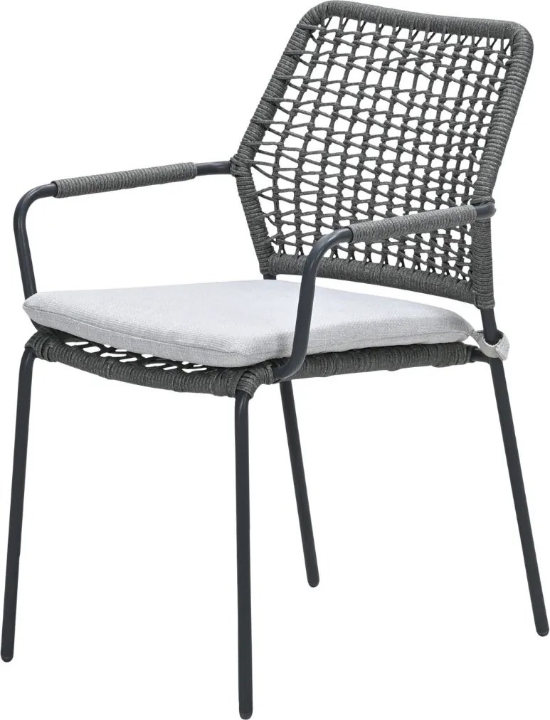 Garden Impressions Natas tuinstoel stapelbaar grijs - 4 stuks