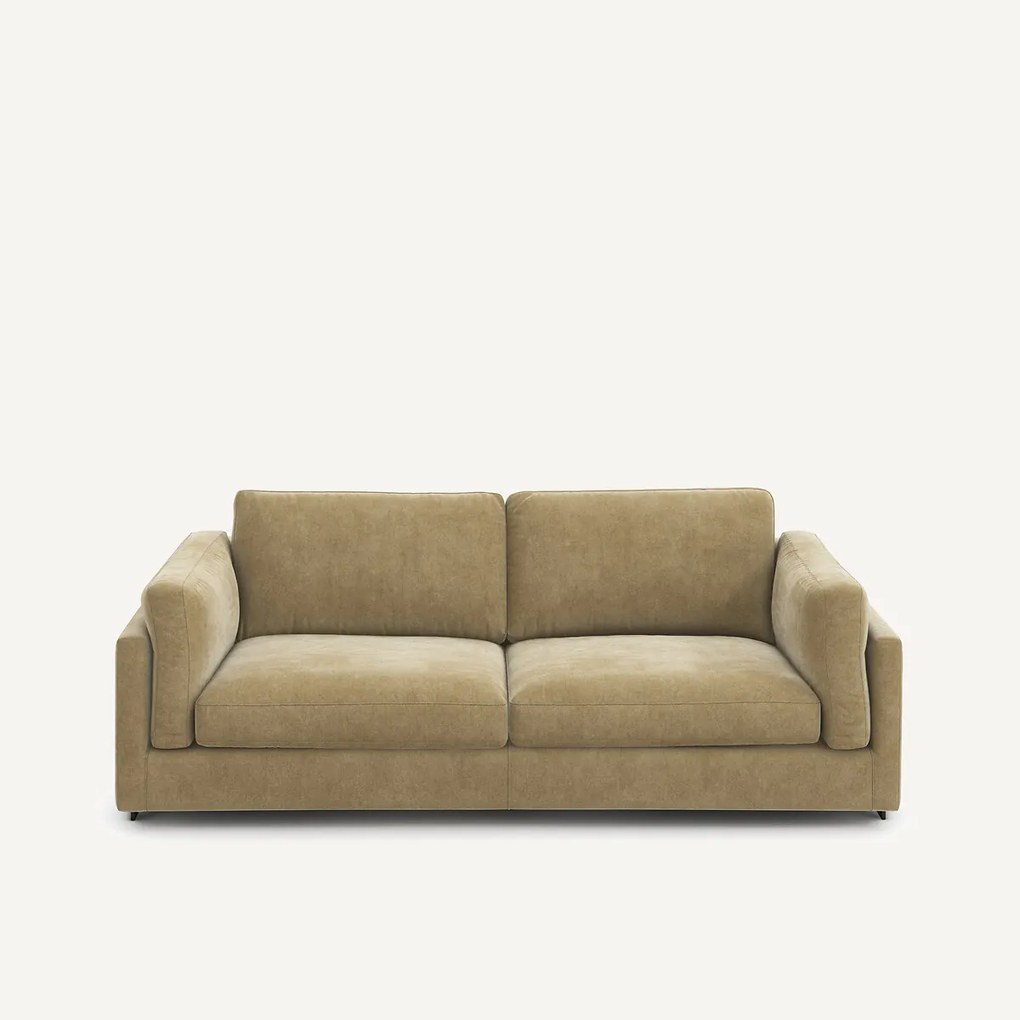 Hoekbank in stonewashed fluweel, CÉSAR