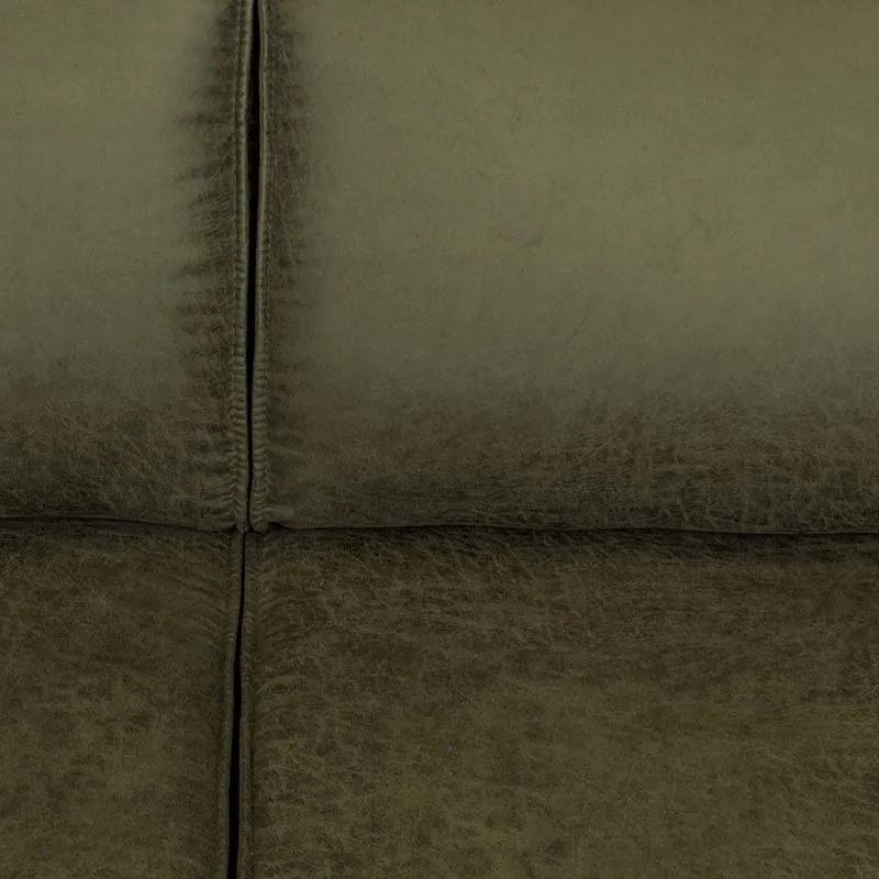 Loungebank - Shuffle - links - leer Dalton groen 14