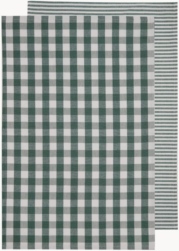 Theedoeken Eco Gingham, 2-delig
