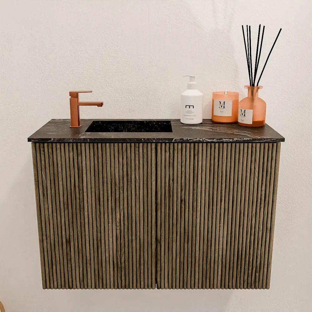 Mondiaz Joya DLux 60cm toiletmeubel dusk met wastafel faye links 1 kraangat lava