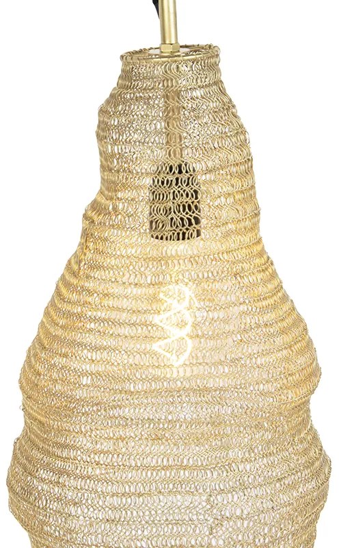 Oosterse hanglamp goud - Nidum Rombo