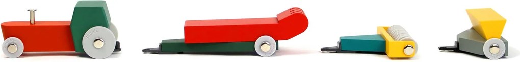 Houten tractorset - Duotone Car #7 - Floris Hovers