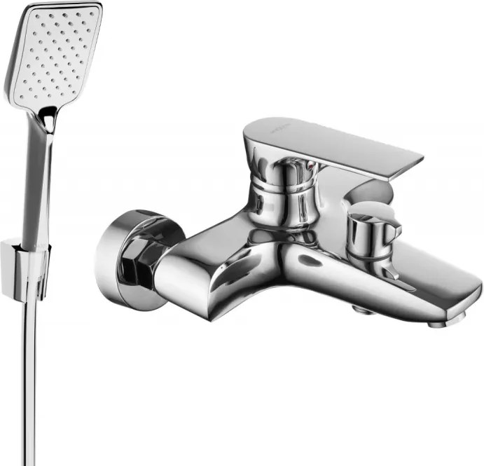 Mexen Axel R62 badmengkraan met doucheset, chroom - 7383R62-00