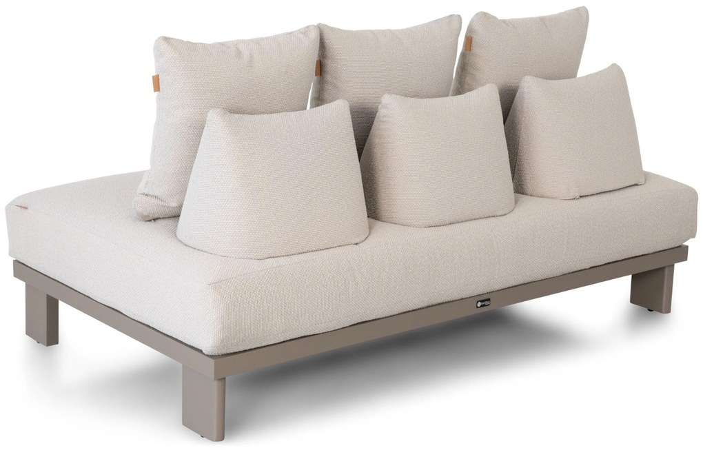 Loungeset tuin 6 personen Aluminium Taupe Santika Furniture Santika