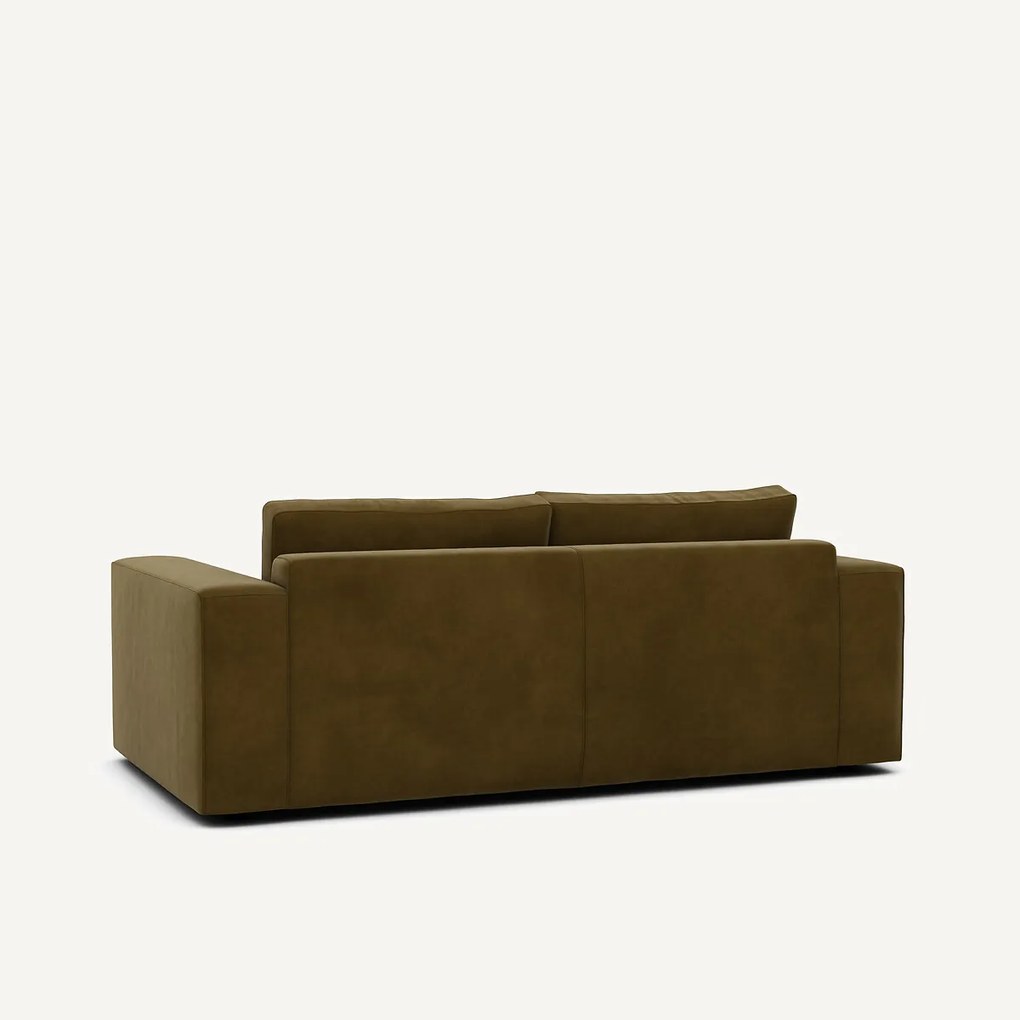 3-zits compacte bank in fluweel, Skander