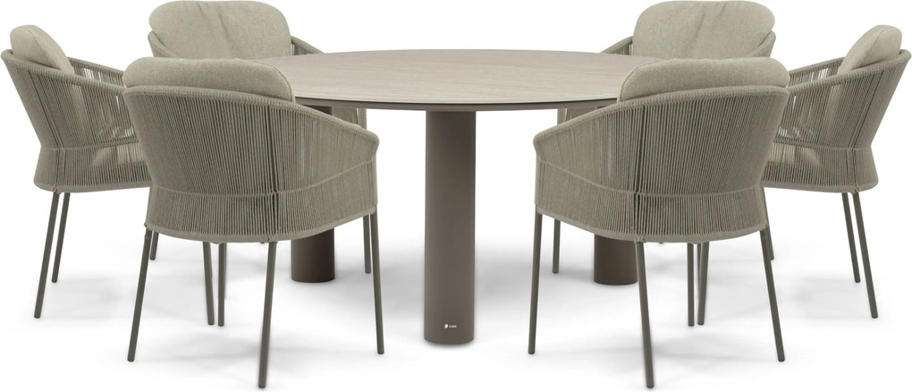 Tuinset 6 personen  Rope Taupe 4 Seasons Outdoor Florence/Trino