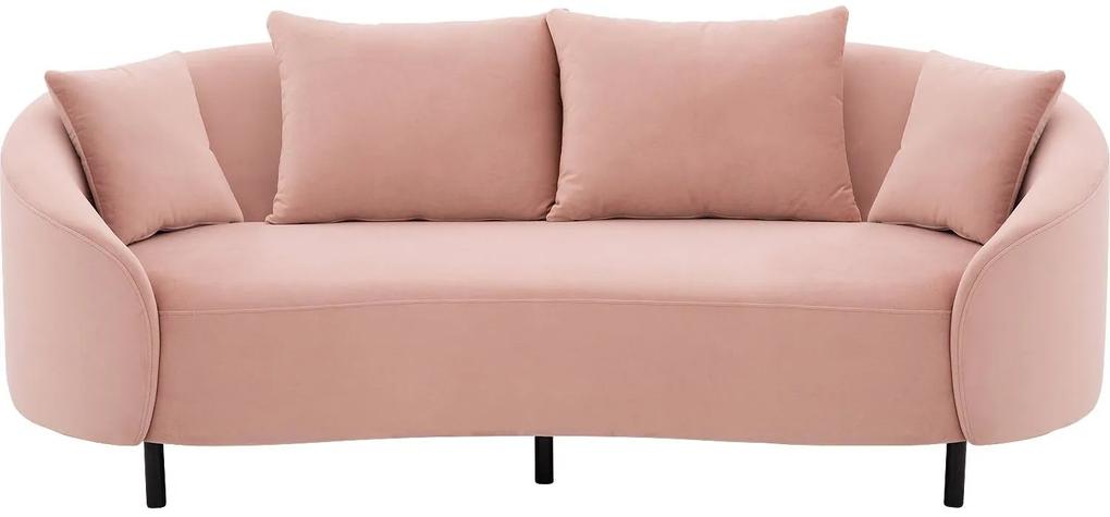 Goossens Bank Ragnar roze, stof, 2,5-zits, modern design