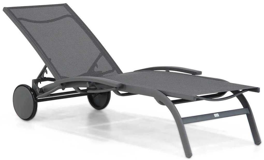 Presto Lettino Lounger Verstelbaar Aluminium Grijs