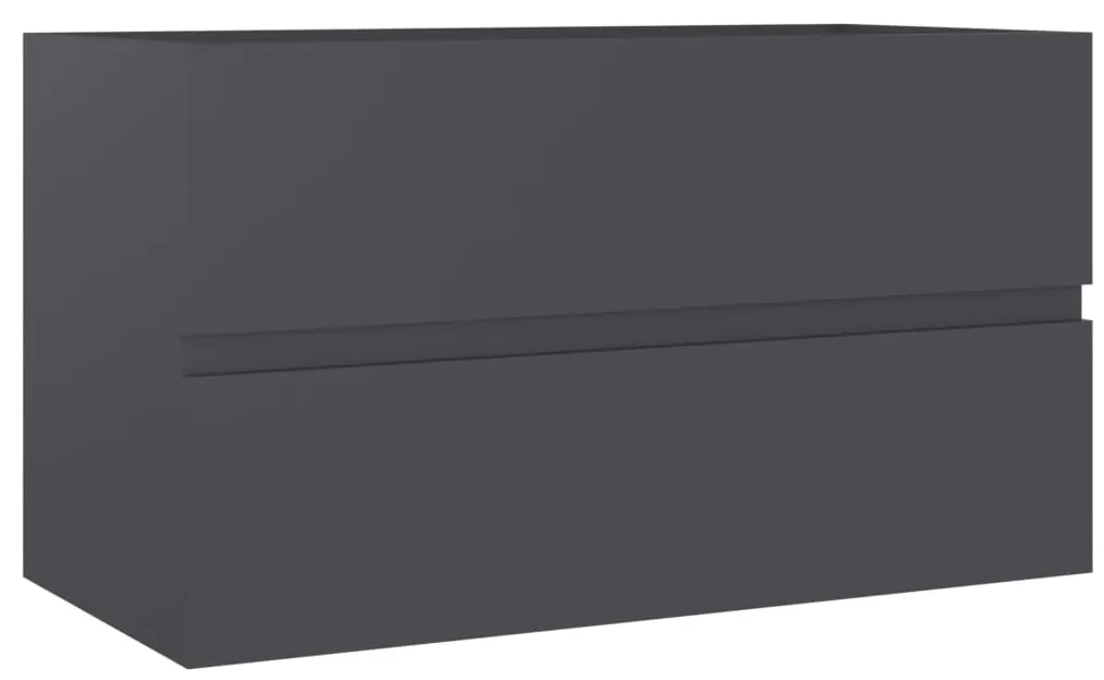vidaXL Wastafelkast 80x38,5x45 cm spaanplaat grijs