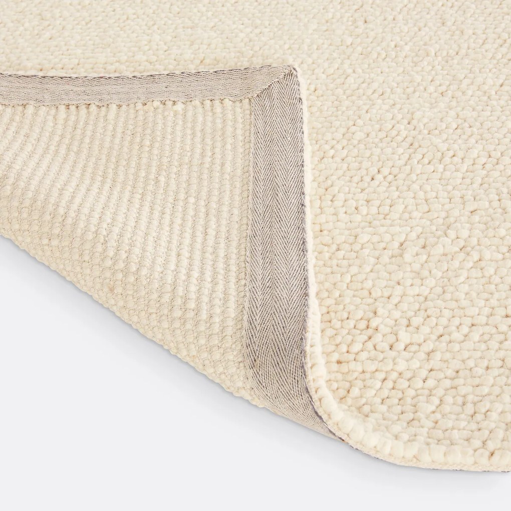 Vloerkleed in wol, tricot effect, Diano