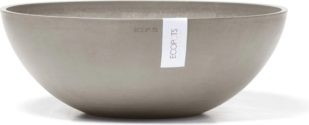 Ecopots bloempot Vienna 50 - Rond - Taupe - Diameter 50,4 x H18,5 cm