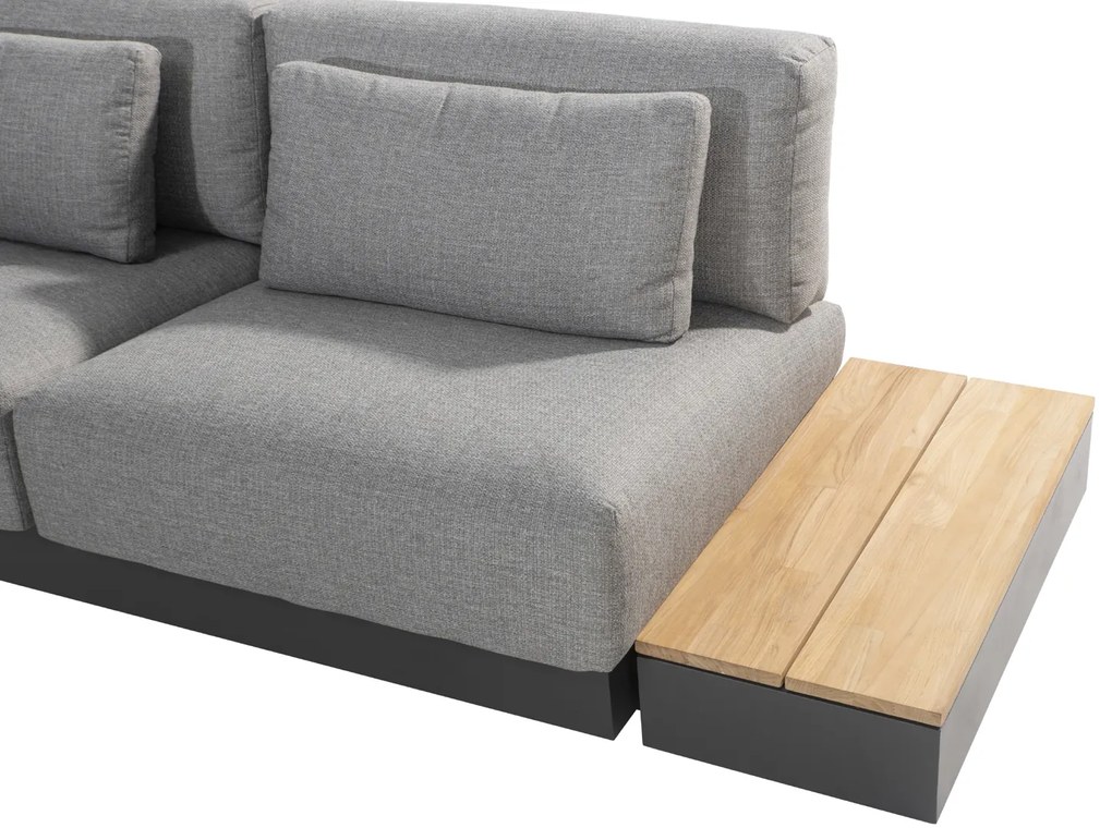 4 Seasons Outdoor Ibiza platform loungeset XL met hoek- en salontafel  Loungeset    houtkleur weerbestendig