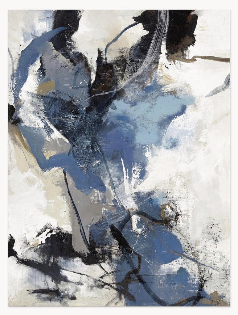 Handbeschilderde canvasprint Blue Vibes