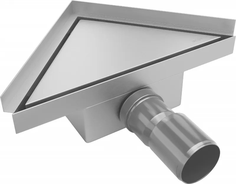 Mexen Flat-T M13 driehoekige vloerafvoer 20 x 20 cm, inox - 1010320