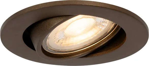 Moderne inbouwspot donkerbrons kantelbaar - Cisco