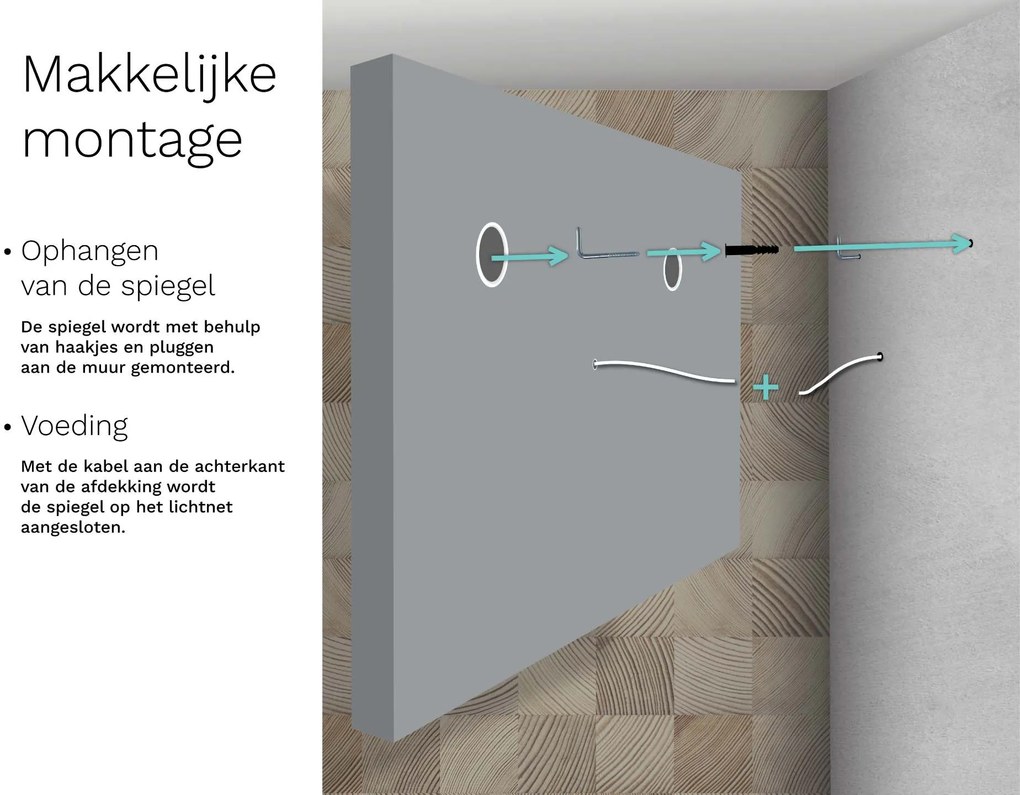 Badkamerspiegel met LED verlichting M22 premium