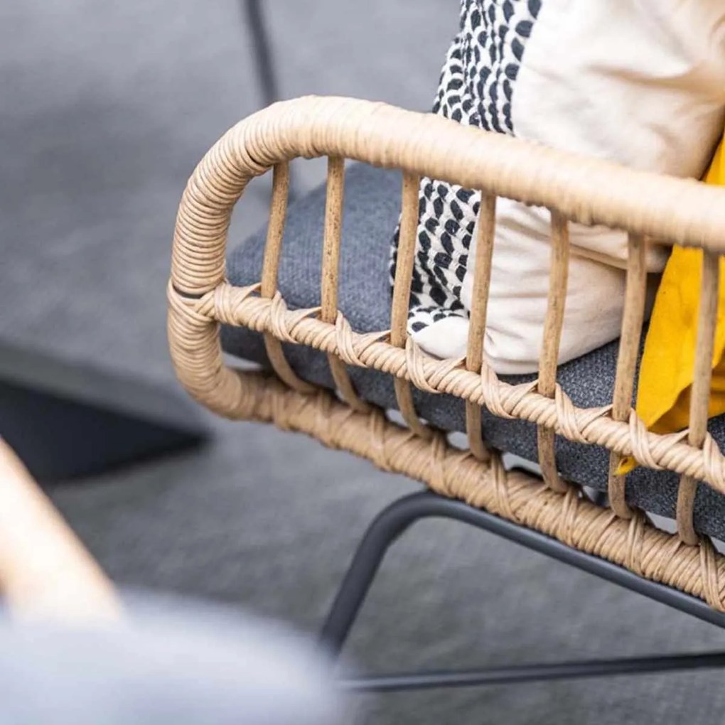 Garden Impressions Lucas tuinset 5-delig bruin - Rimini tuintafel 80x80 cm