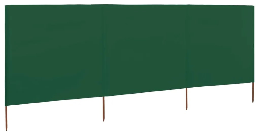 vidaXL Windscherm 3-panelen 400x120 cm stof groen