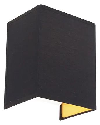 Stoffen Moderne wandlamp zwart en goud - Vete Modern E27 Binnenverlichting Lamp