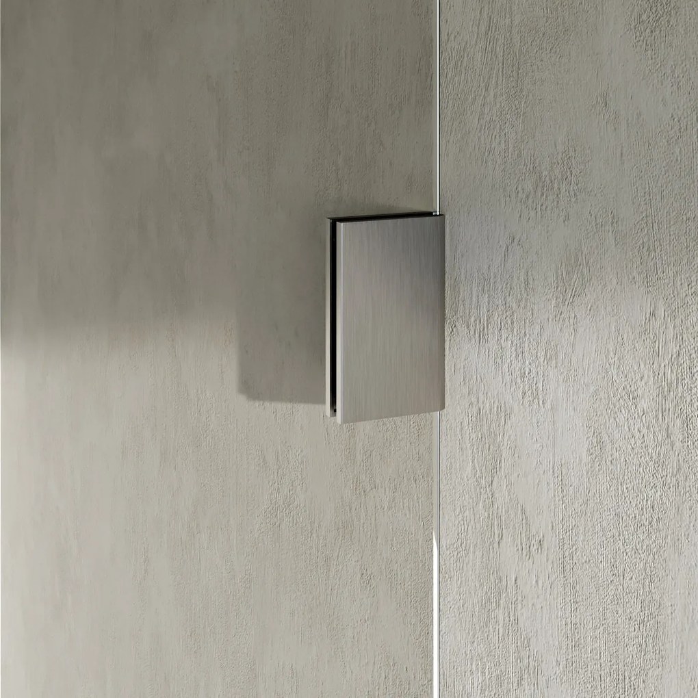 Brauer Void profielloze inloopdouche 90cm met 40cm zijwand RVS geborsteld PVD