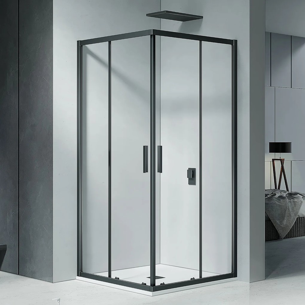 Riho Hamar R207 douchecabine 90x90cm zwart mat