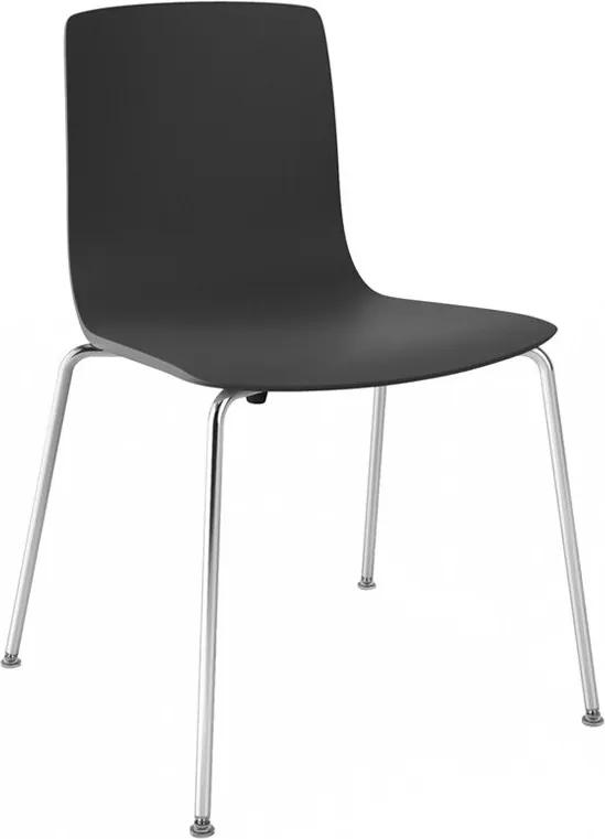 Arper Aava Tube stapelbare stoel zwart polypropyleen