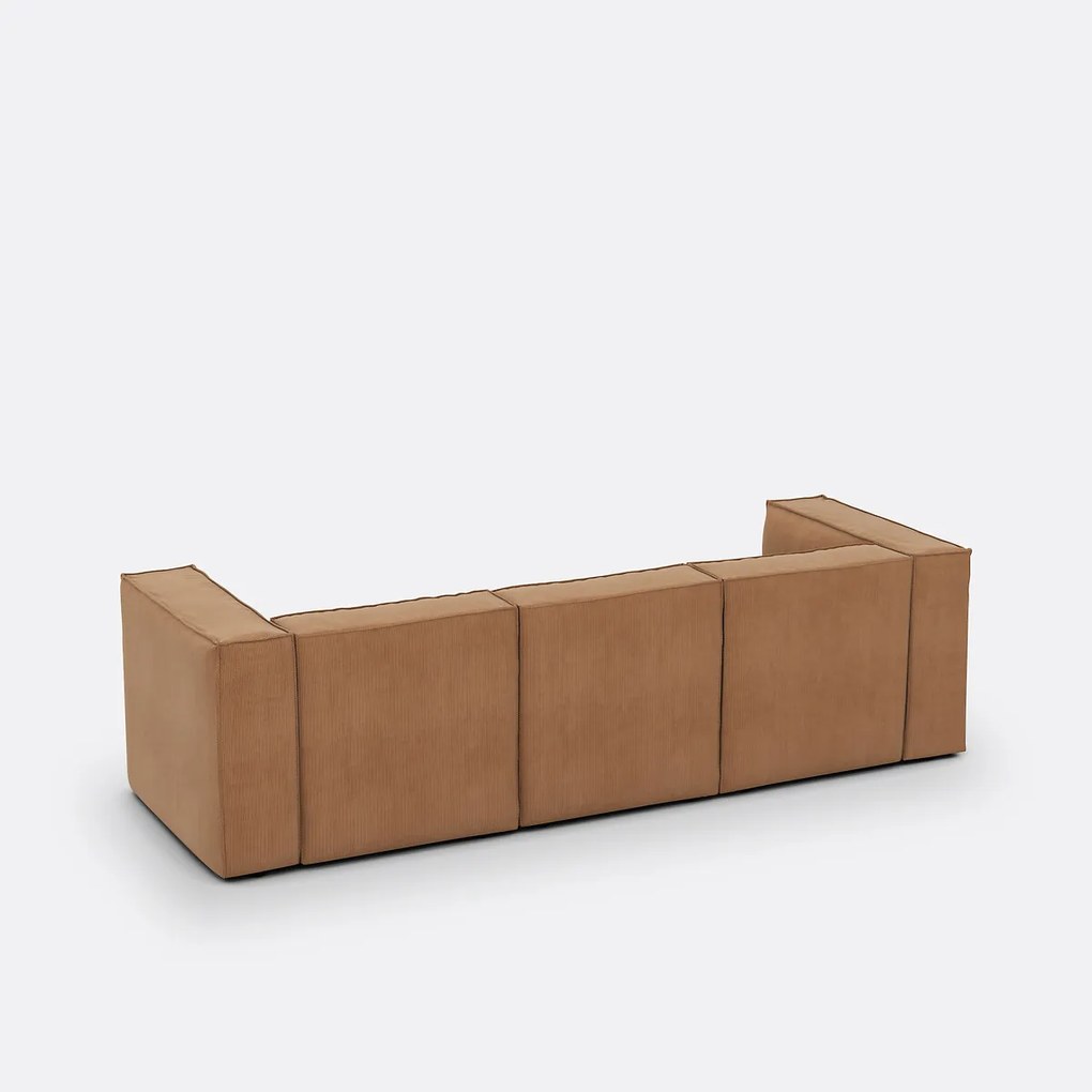Modulaire bank, 3-zit, ribfluweel, Seven