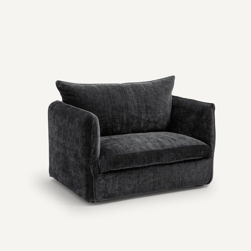 Fauteuil XL in geribd fluweel, Néo Chiquito