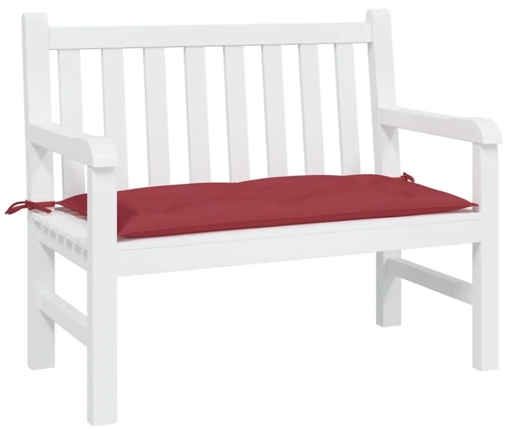 vidaXL Tuinbankkussen 100x50x7 cm stof wijnrood