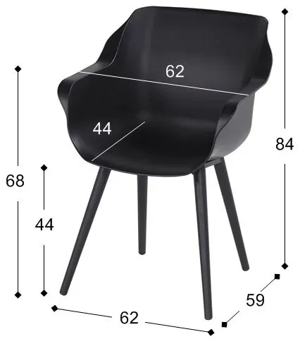 Hartman tuinset - Heron tuintafel black 300 cm. + Sophie studio black