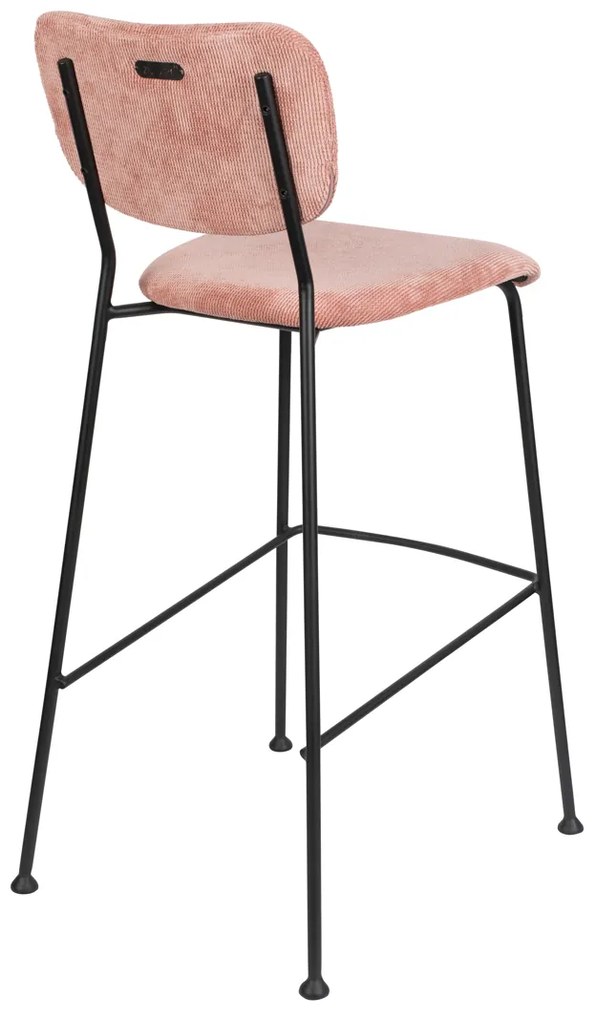 Zuiver Benson Hoge Barkruk Stof Roze