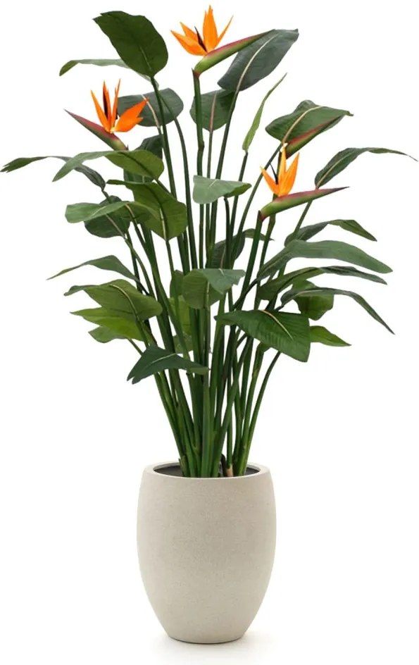Kunstplant Designplants Luca Lifestyle | Oranje Kunststof  | Inclusief bloempot | Geschikt voor buiten en binnen | Kees Smit Tuinmeubelen