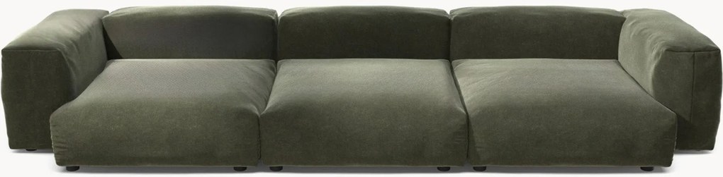 Fluwelen modulaire bank Vetsak (4-zits)