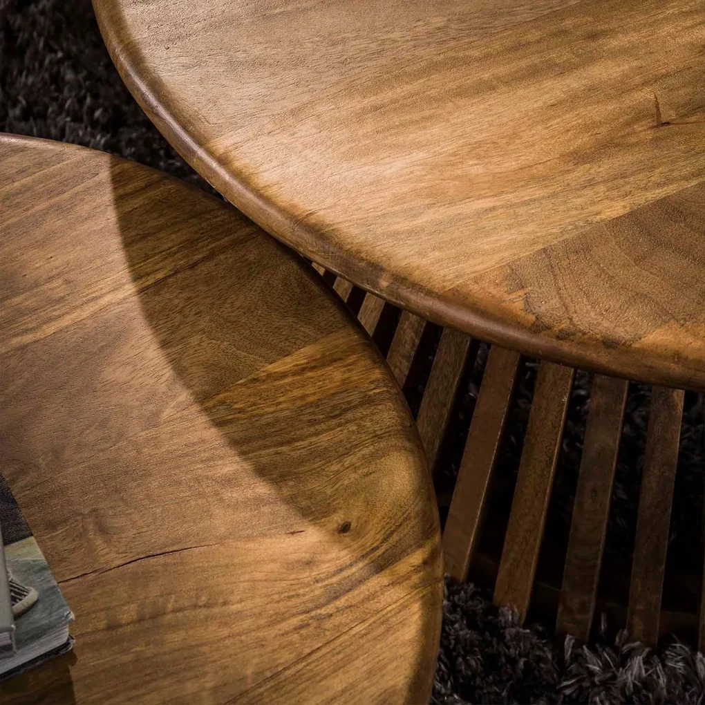 Ronde Salontafel Set Van 2 Mango