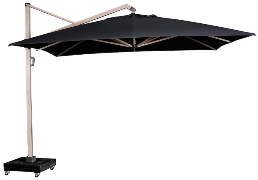 Icon premium zweefparasol 350x350 cm oak mast faded black
